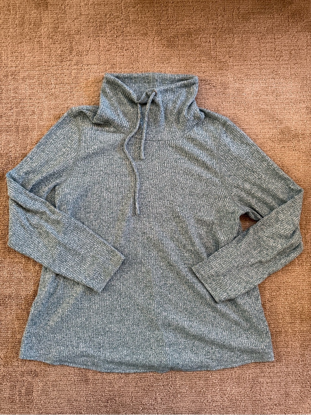 J Jill Size large Cozy Grey Funnel Neck Sweater